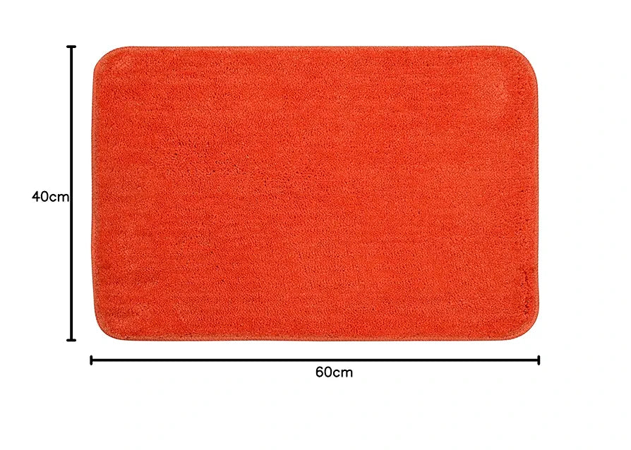 SARAL HOME EASY LIVING Saral Home Microfiber Anti-Skid Rectangular Bath Mat Pack Of 2 