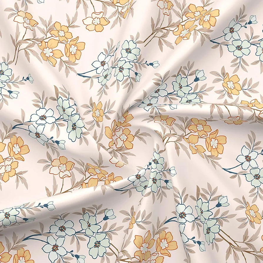 Layers Basicx 100% Cotton Bedsheet Set for All Seasons - Lightweight, Moisture Absorbent, Machine Washable & Easy to Care - Gift for Housewarming & More - 120 TC - Queen Size 