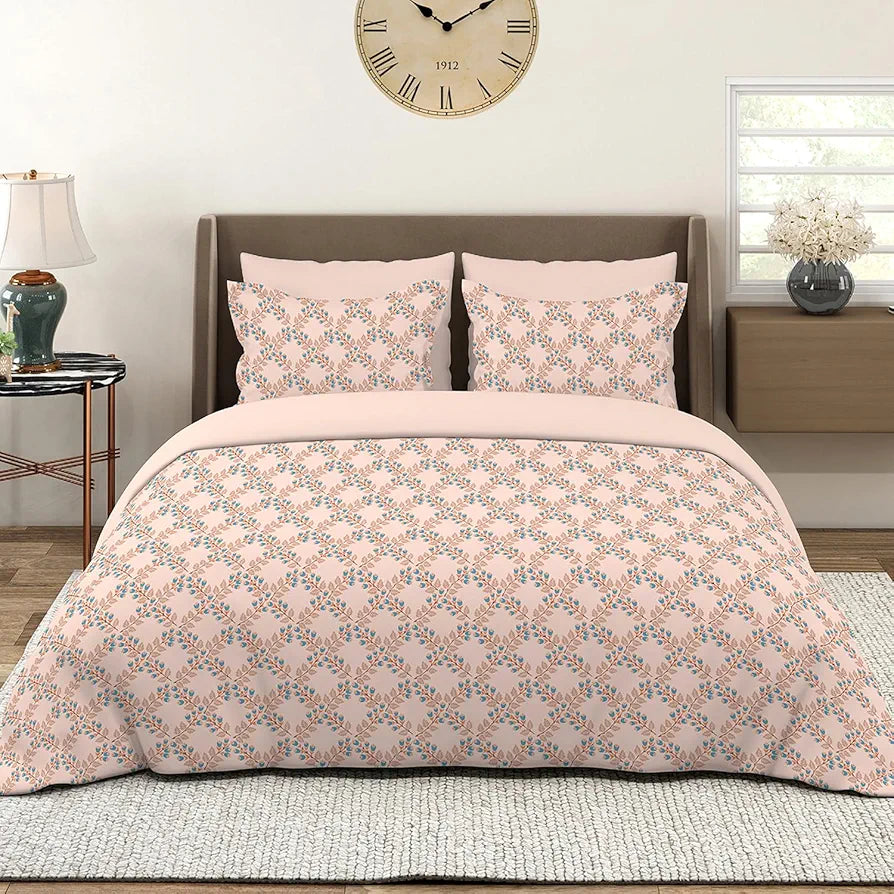 Layers Marigold 100% Cotton Bedsheet Set for All Seasons - Lightweight, Moisture Absorbent, Machine Washable & Easy to Care - Gift for Housewarming & More - 144 TC - King Size 