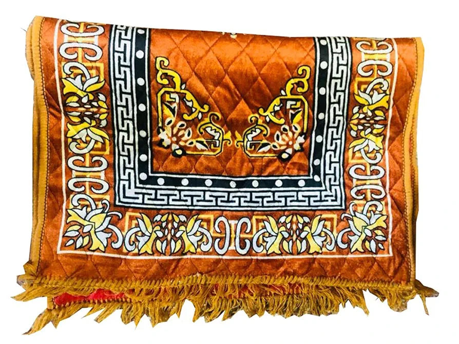 Kuber Industries Bed Side Rectangular Runner/Mattress|Soft Velvet Material & Traditional Print|Size 190 x 64 CM 