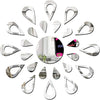 Bikri Kendra Sun Silver Model-5 Mirror Stickers for Wall, Acrylic Mirror Wall Decor Sticker