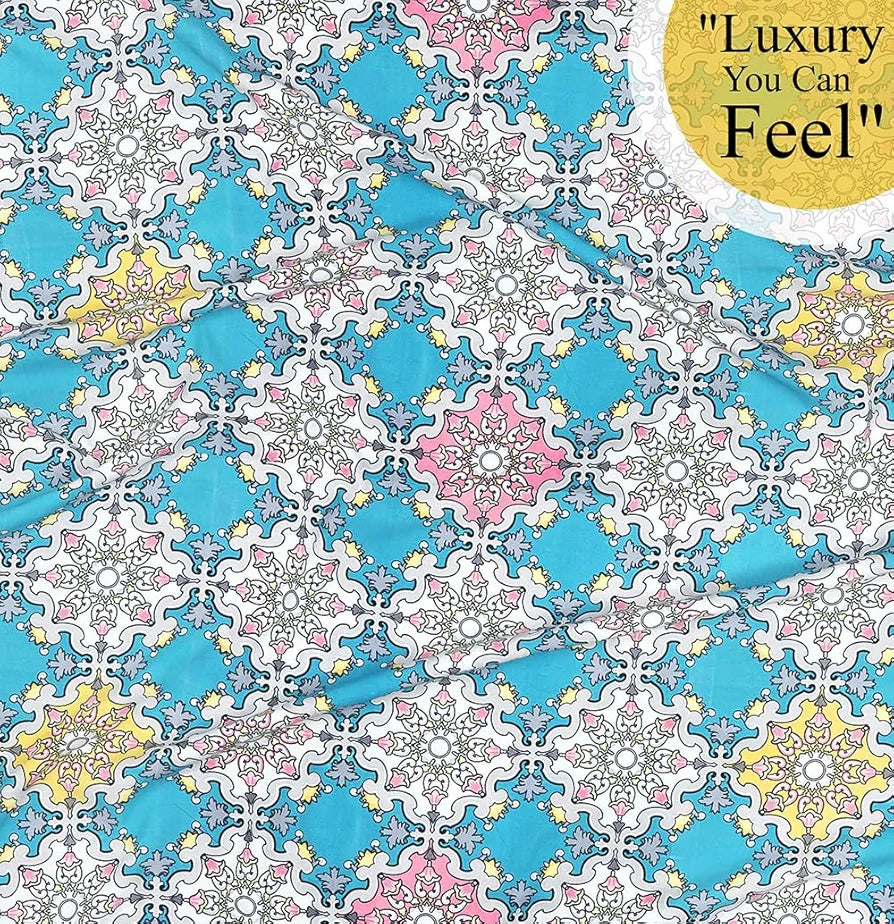 HOMEKART Floral 180 Tc Ultra Super Soft Cotton Feel Microfiber Double Bedsheet with Two Pillow Covers for Your Bedroom 