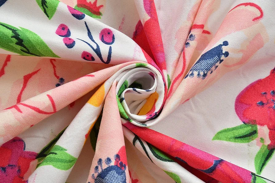 Homefab India 144 TC Microfiber Double Bedsheet with 2 Pillow Covers - Floral, White