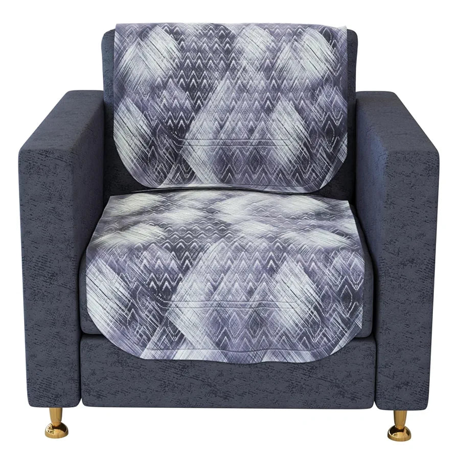 Kuber Industries Sofa Cover | Net Sofa Slipcover Set | Sofa Cover for Living Room | Sofa Slip Cover for Hall | 5-Seater Sofa Cover for Home Decor | Shaded Venus Sofa Cover Set | Gray