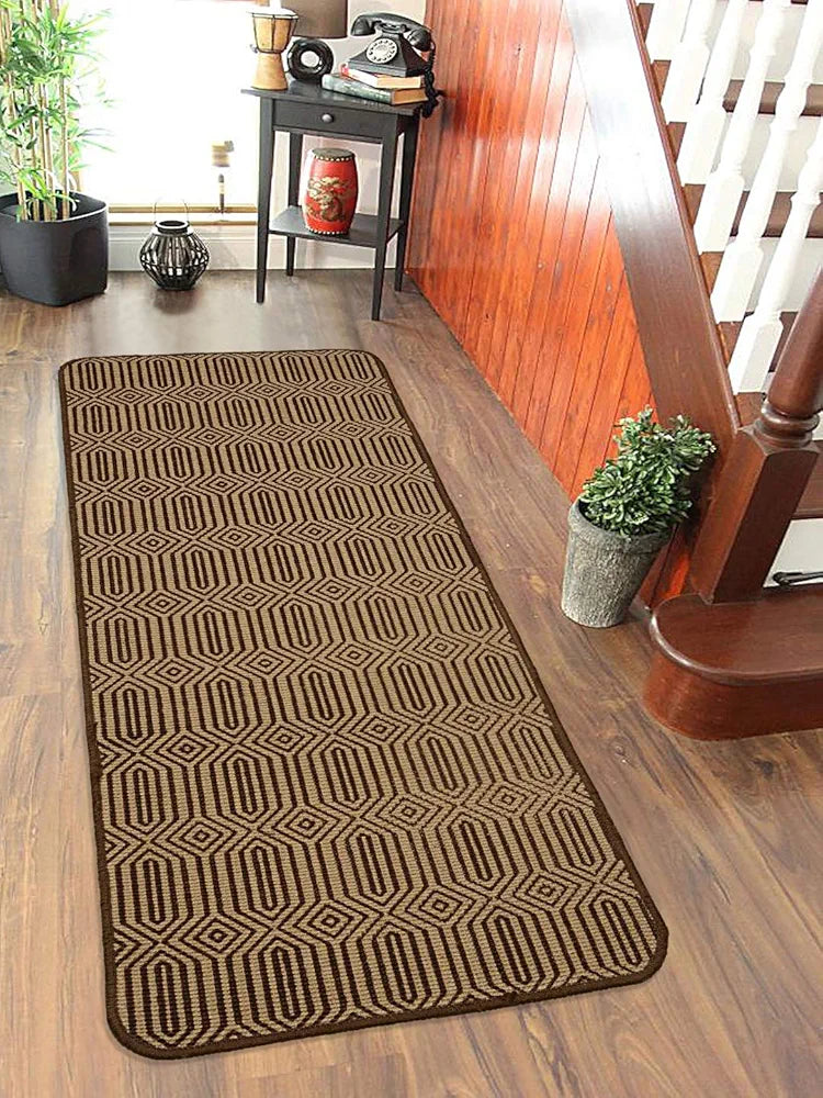 Saral Home Joda Printed Soft Jute Durable & Washable Multipurpose Runner for Home/Kitchen/Living Area/Lobby/Office with Anti Skid Backing 
