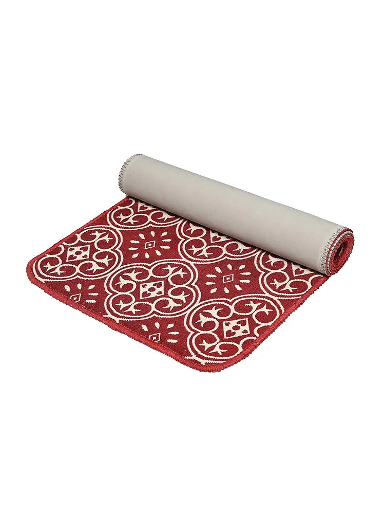 Saral Home Ornamental Soft Cotton Durable & Washable Multipurpose Runner for Home/Kitchen/Living Area/Lobby/Office with Anti Skid Backing 