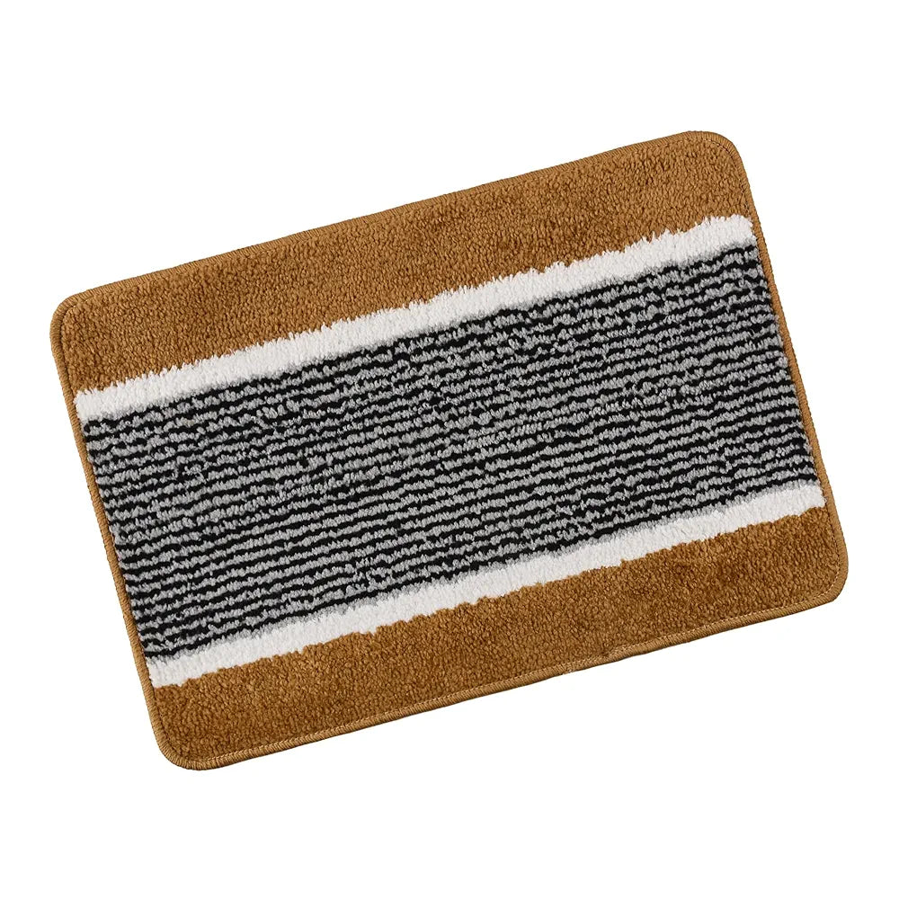 Kuber Industries 16x24 Inch Anti-Skid Water-Absorbent Door Mats for Home | Durable Main Entrance Footmats for Bathroom, Living Room & Office | Micro Wings Lining - Golden