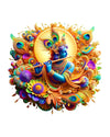 Rng Graphics Pvc Vinyl Little Krishna Wall Self Adhesive Sticker krishna Wall Sticker Multicolor 45 Cm X 45cm DW-122L