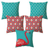 Aerohaven Abstract Decorative Hand Made Jute Throw/Pillow Cushion Covers -CC-106 Set of 5 Multicolor