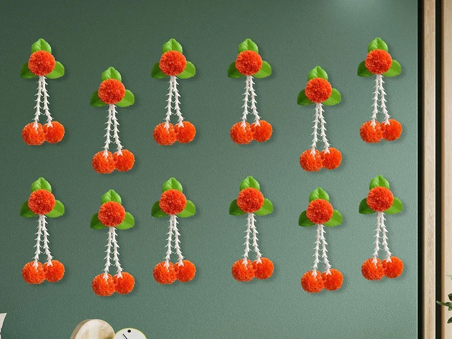 JH Gallery Artificial Flowers and Leaves Decoration at Home Easy Simple Backdrop Pack of 12 Pcs 