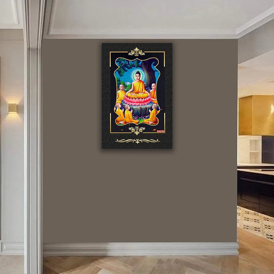 Rangoli MDF Wall Stick Decorative Panel 12x18 Wall Art for Home, Living Room, Bedroom, Office & Decoration. P-1, Design-15