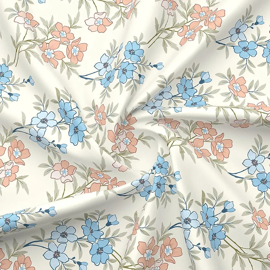 Layers Basicx 100% Cotton Bedsheet Set for All Seasons - Lightweight, Moisture Absorbent, Machine Washable & Easy to Care - Gift for Housewarming & More - 120 TC - Queen Size 