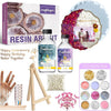 Craftinger Resin Art Photoframe Kit With 300gm Resin & Wooden Stand Acrelic Sticker of Happy Birthday and Happy Anniversary