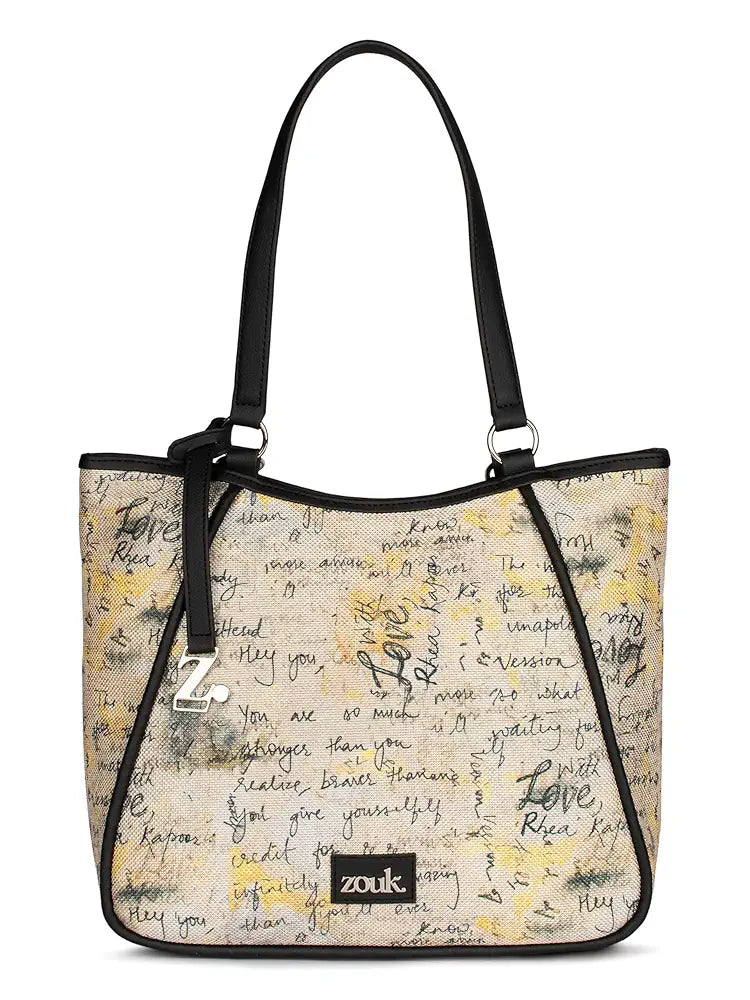 ZOUK Naisha Tote Bag - With Love, Rhea | Vegan Leather Handbag for Women