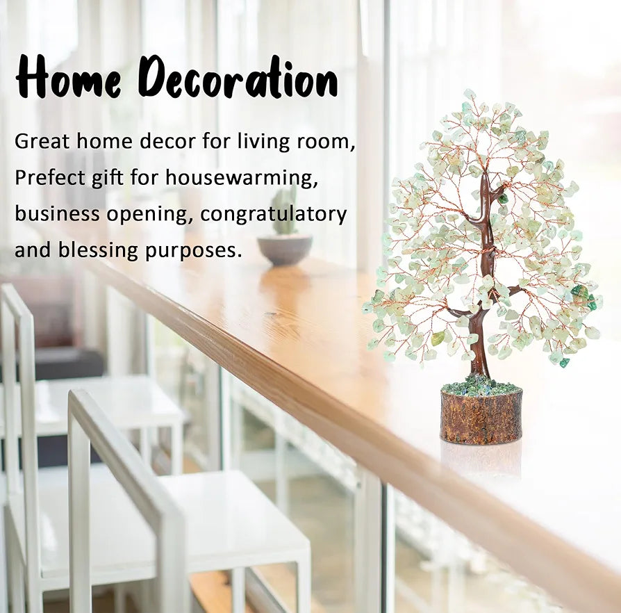 BEZAVO Green Jade Crystal Tree | Feng Shui Tree for Prosperity & Success | Home & Office Decor for Positive Energy | Thoughtful Gift for Men & Women – Birthday & Anniversary 