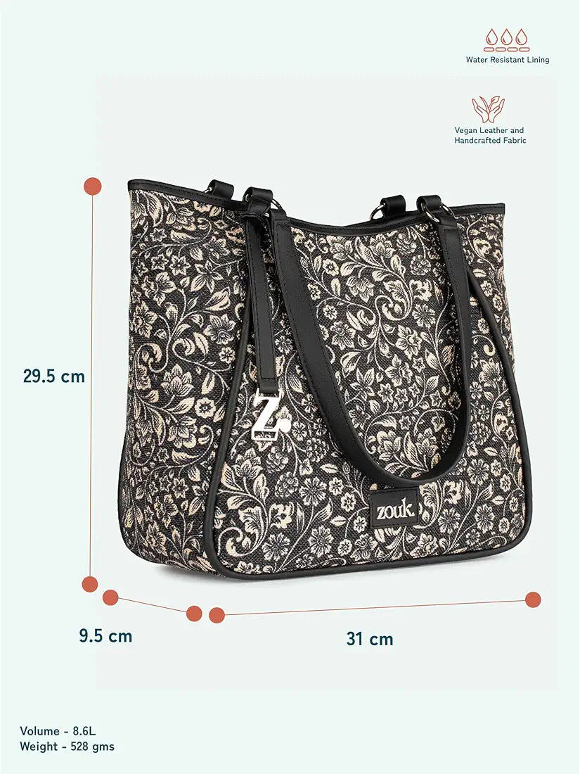 ZOUK Naisha Tote Bag l | Vegan Leather Handbag for Women