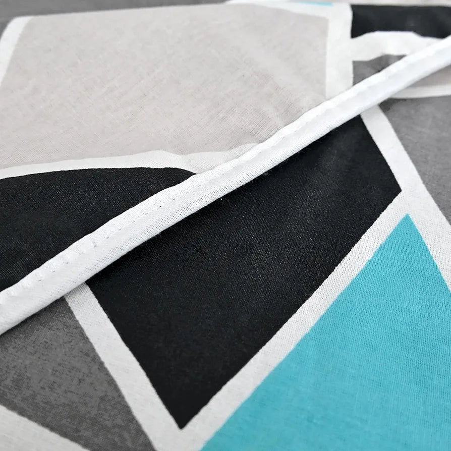 Divine Casa 120 TC 100% Cotton Toddler Baby Blanket | Skin-Friendly Swaddle Dohar for 0-4 Years | Lightweight & Cozy | 140 x 100 cm - Grey, Blue, and Black