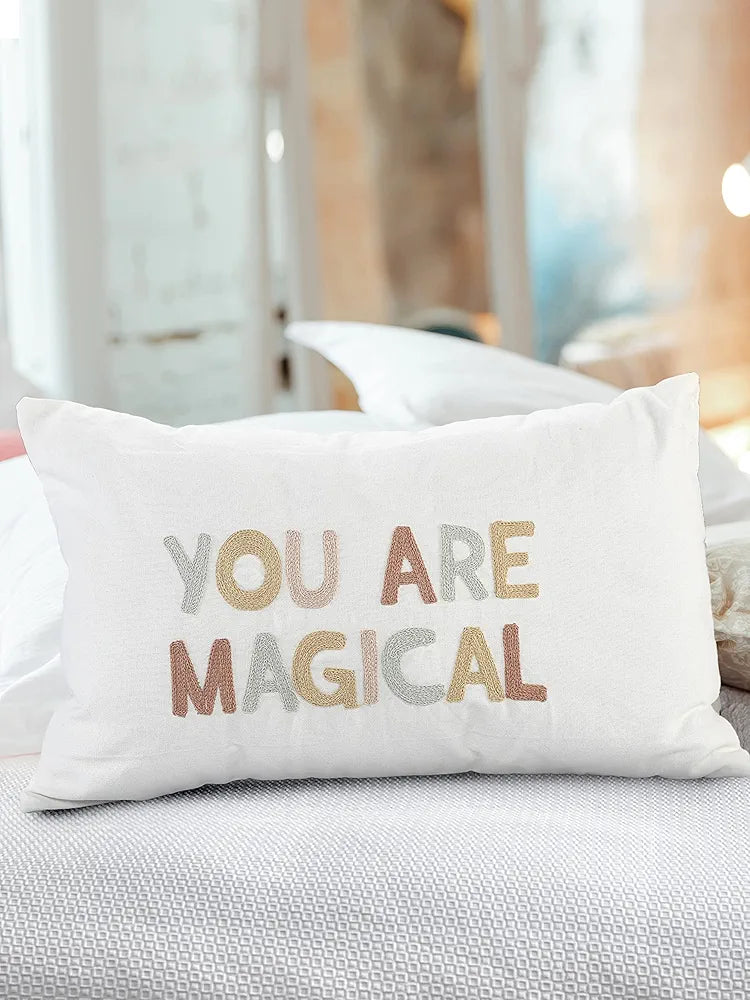 SASHAA WORLD Magical Cushion/Pillow Cover for Living Room Sofa/Couch | Stylish, Luxurious Home Decor Accent, Ideal Gift for Housewarmings & Birthdays | 12 x 20 Inch