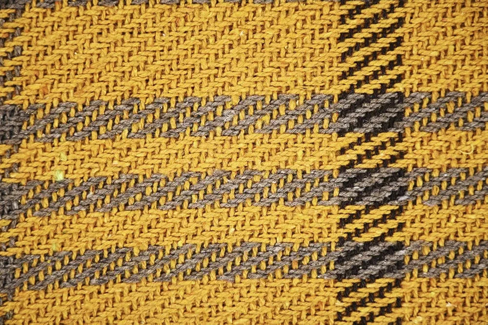 SASHAA WORLD Soft Check Throw Blanket | Used Both Indoor and Outdoor |Blanket for Living Room, Sofa, Bed & Chair | Mustard Throw Blanket| Pack of 1, 180 x130 cm