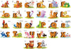 AH Decals Kids Room Wall Sticker Alphabet PVC Vinyl Wall Sticker -Self-Adhesive Design 7