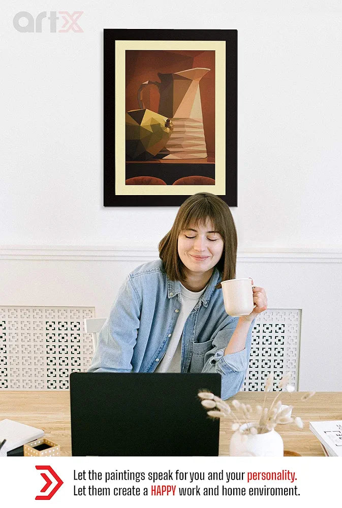 ArtX Paper Premium Abstract Kitchen Wall Art Painting, Multicolor, Abstract, 18X24 in, Set of 1