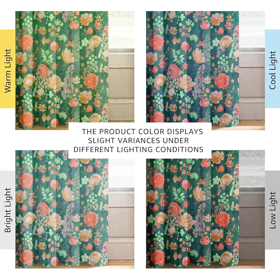 Cloth Fusion 100% Blackout Printed Premium Door Curtains 7 Feet Long Set of 2, Noise Reducing Blackout Parda 7 Feet with Grommet for Home Decor 