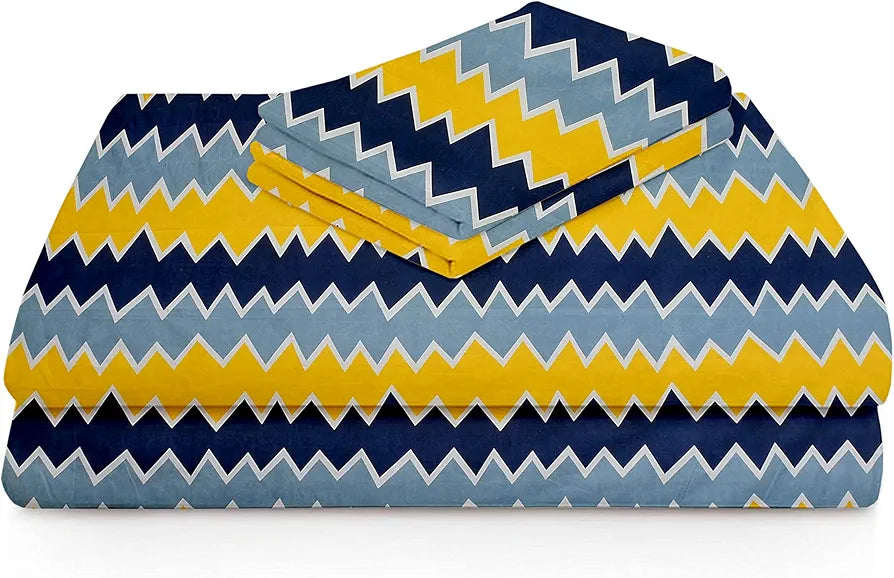 Premium Microfiber 144 TC Flat Single Bedsheets Breathable | Wrinklefree  with 1 Pillow Cover | TC - 144