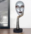 Zart Lady Face Silver Polyresin Showpiece  Use in Home Decor Gifts
