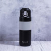 Femora HydroPro Double Walled Stainless Steel Thermosteel Charcoal Black Water Bottle - 400 gms