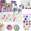 Craftinger Diy Resin Art Kit With 200 Gm Resin and Coaster Alphabet Keychain Making Kit With Pigment Glitter Mica and More | Multicolor