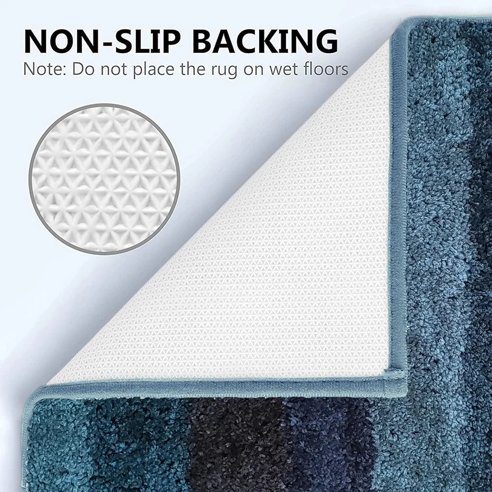 Luxe Home Bath Mat Super Soft Microfiber Non Slip Jericho Bathroom mats Water soak Washable Doormat for Home, Bedroom, Living Room  Pack of 1