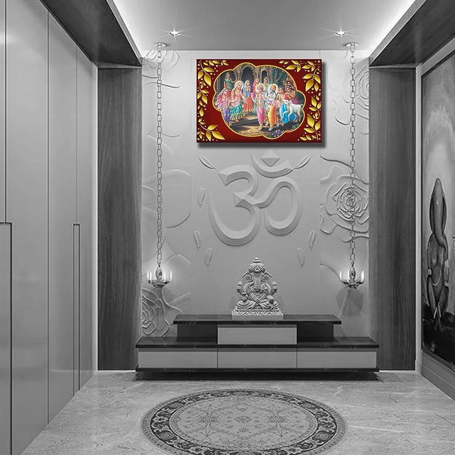 Rangoli MDF Wall Stick Decorative Panel 12x18 Wall Art for Home, Living Room, Bedroom, Office & Decoration. P-1, Design-30