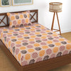 Homefab India 180 TC Microfiber Single BedSheet with 1 Pillow Cover Orange
