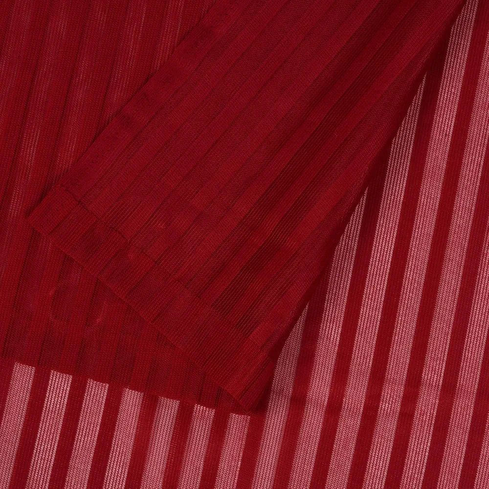 Kuber Industries Window Curtain | Sheer Window Curtains | Parda for Living Room | Drapes for Bedroom | Window Curtain Parda for Home D�cor | Lining Net | 5 Feet | Maroon