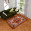Kuber Industries Carpet 4x6 Feet Velvet Carpet-Rug for Home Decor Carpet Rug for Bedroom Golden
