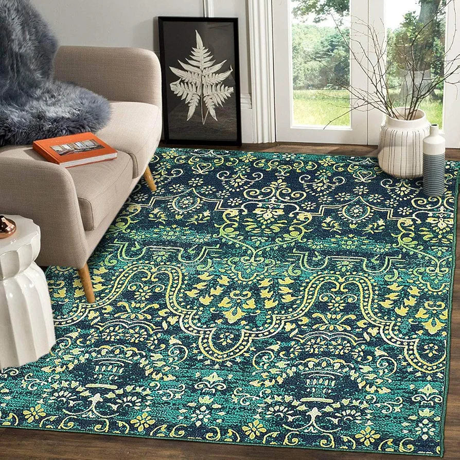 Status Contract 3D Printed Carpet Rug Runner with Anti Slip Backing , Polyester