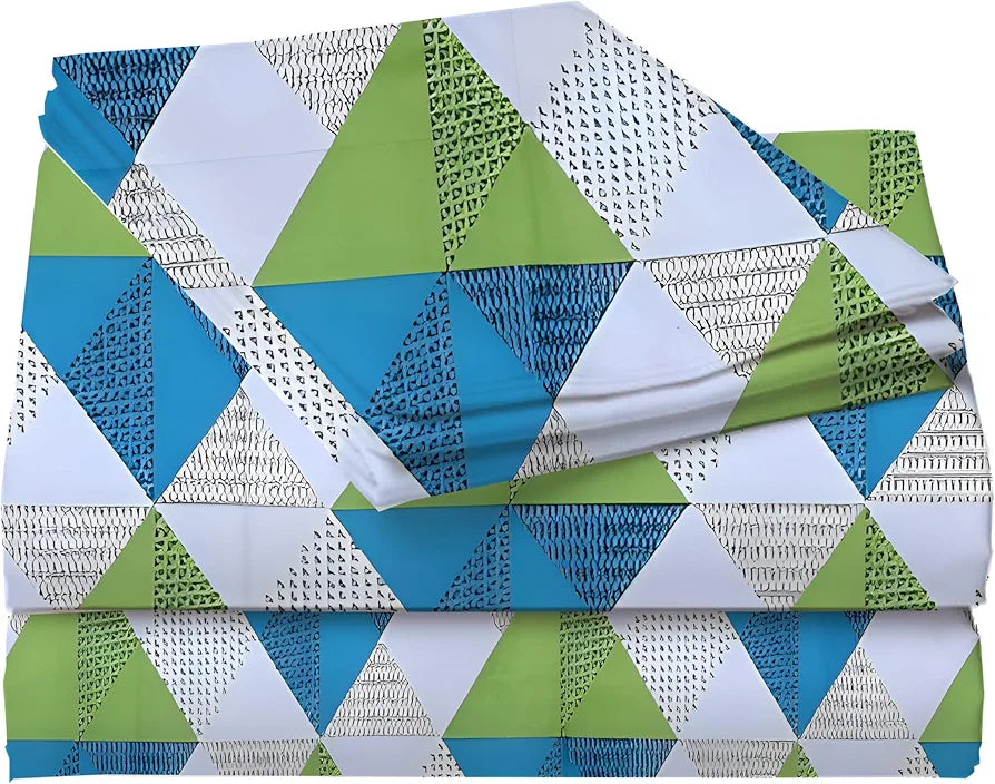 Polycotton 220 TC Floral Printed King Size Double Bedsheet with 2 Pillow Covers, 