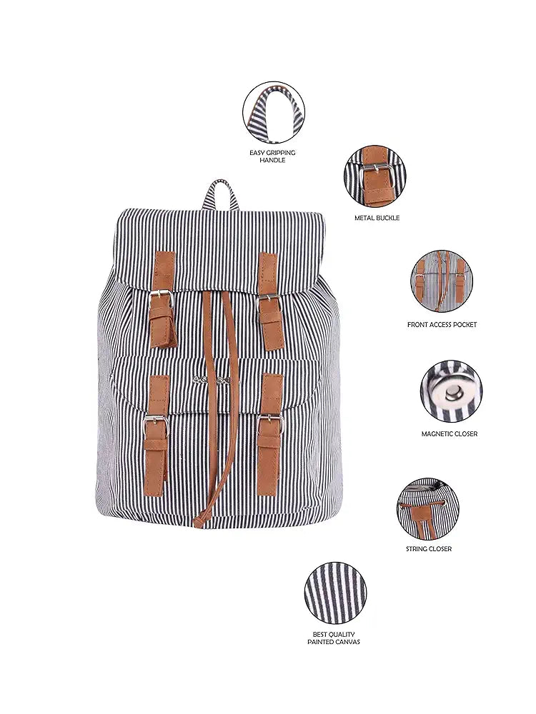 ASTRID Canvas Girls Backpack Medium Size