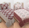 Fresh From Loom Reversible Cotton Floral Single Bed Bedsheet 300 Tc Heavy Bed Sheets With 1 Pillow Cover Maroon