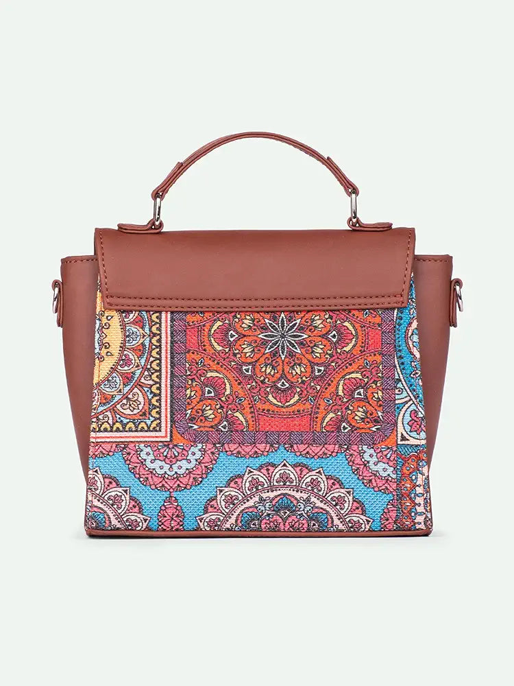 ZOUK Statement Sling Bag With Handle For Women's Girls Ladies