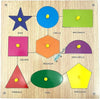 FunBlast Wooden Puzzle Shapes Jigsaw Puzzle Board with Knobs for Kids Girls Boys (Multicolor