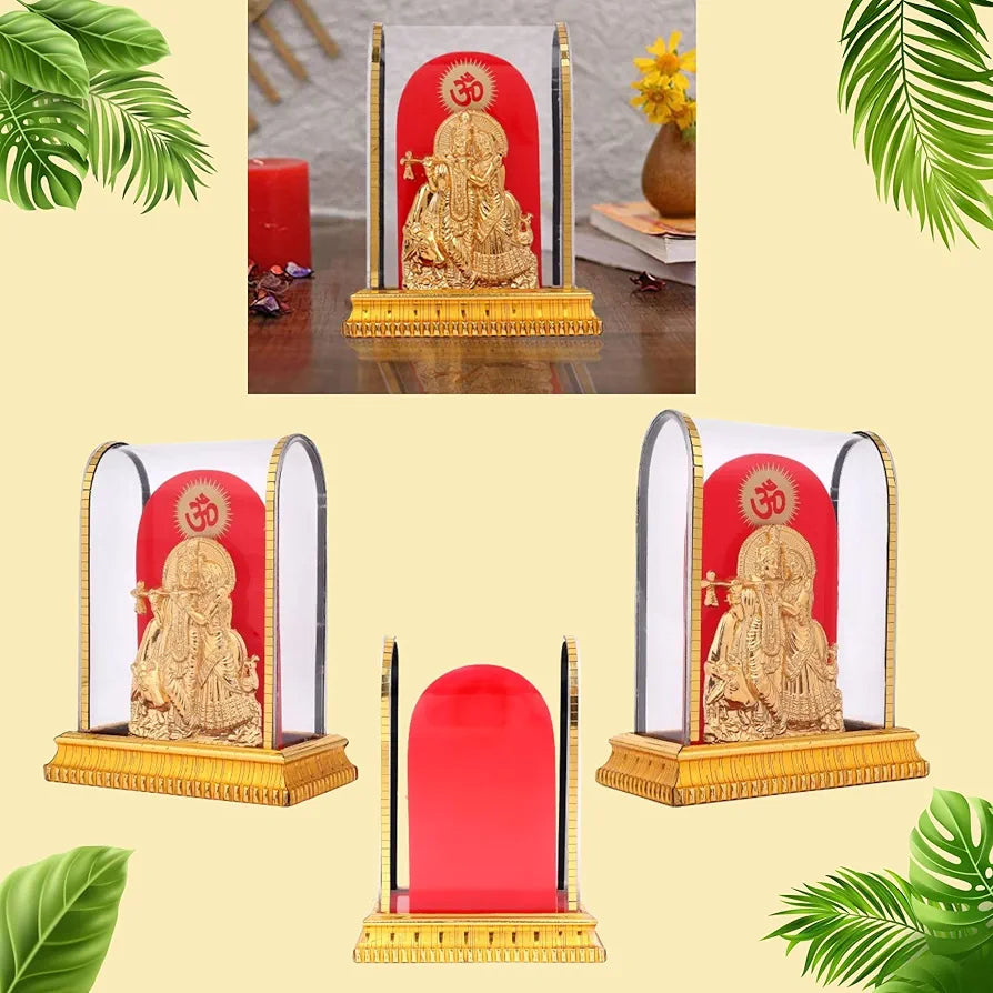 Awesome Craft Radha Krishna Murti Acrylic | Radha Krishna Statue | Radha Krishna Idol for Gift | Radhe Krishna ki Murti for Pooja Room | Radha Krishna Idol for Home Decor 