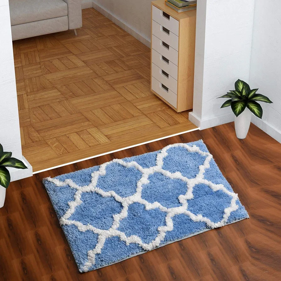 AEROHAVEN™ Glorious Super Soft Microfiber Abstract Moroccan Designer Anti Slip Bathmat 