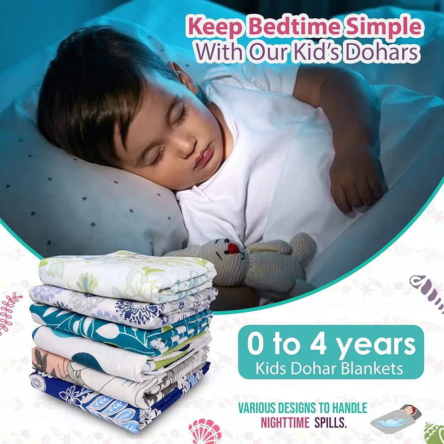 Divine Casa Pure Cotton Printed Single Dohar for Newborn Baby | 120 GSM | Soft & Lightweight Throw Blanket | Cozy & Breathable Bedding | All-Season Comfort | 0-4 Years | 135 x 100 CM, Cosmic Sky