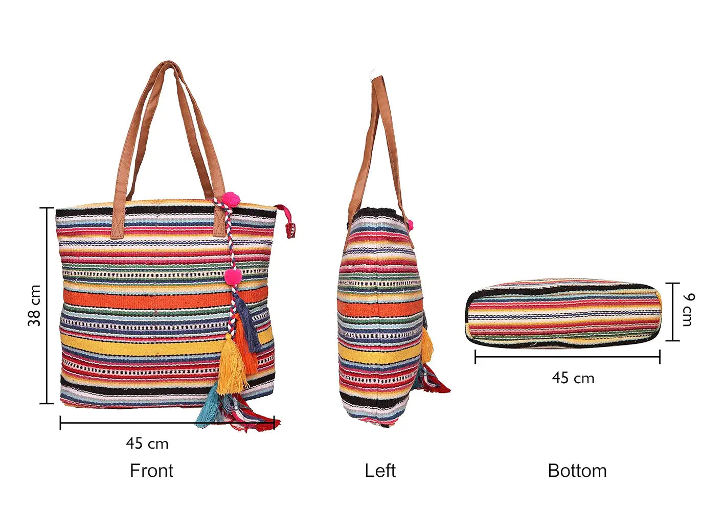 ASTRID Women's Tote Bag with Long Tassel 