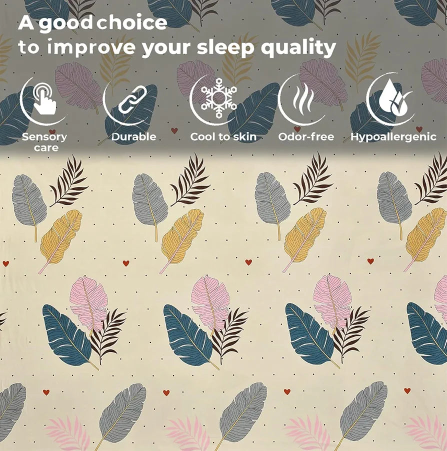 FRESH FROM LOOM Floral Double Bedsheet King Size-Microfiber Rotary Printed,Hypoallergenic,Wrinkle Free With 2 Pillow Covers,144 TC