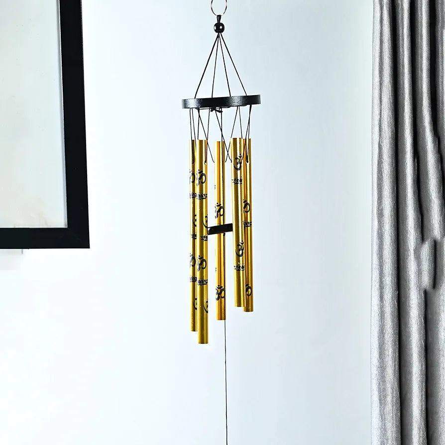 ZAICUS Wind Chimes for Home Balcony Positive Energy - Wind Chime with Om Symbol - Hanging Decorative Items for Balcony – Wind Chimes Feng Shui 