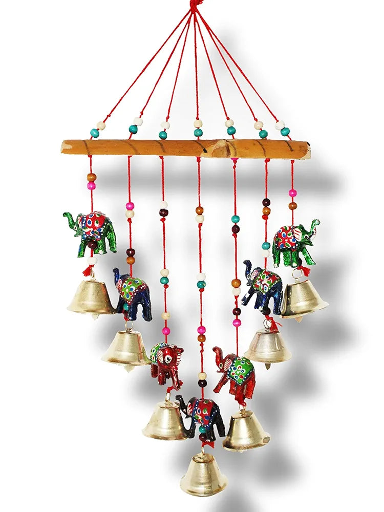 JH Gallery Handcrafted Rajasthani Wind Chime Door/Wall Hanging Decorative Showpiece/Wall Hanging/Home Decor/Home Furnishing/Diwali Gift/Corporate Gift 