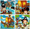 Fiddly's Wood Jigsaw Puzzles for Children - 9 Pieces | the Good Pirates | Pack of 4