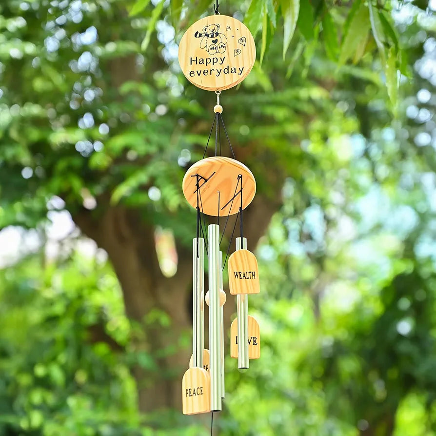Hindcraft Tranquil Harmony Wind Chimes for Bedroom & Living Room – Calming Décor, Uplifting Energy, Ideal Gift for Women, Men, Couples, Housewarming, Balcony & Garden Ornament